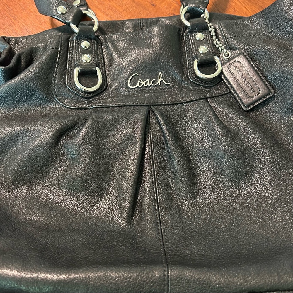 Coach Ashley Caryall Leather Shoulder Bag - Purple Interior - Picture 4 of 15